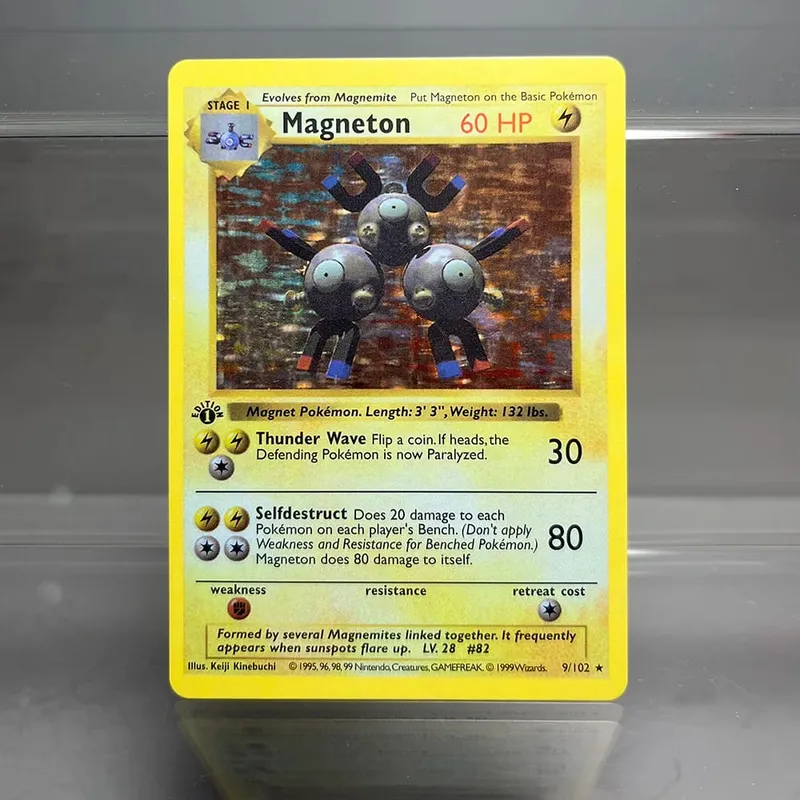 PKM Single Cards 1. Edition 1996 Mewtwo Charizard Dragonite Zapdos PTCG fóliakártyák alapkészlet játékgyűjtemény PKM proxy kártyák