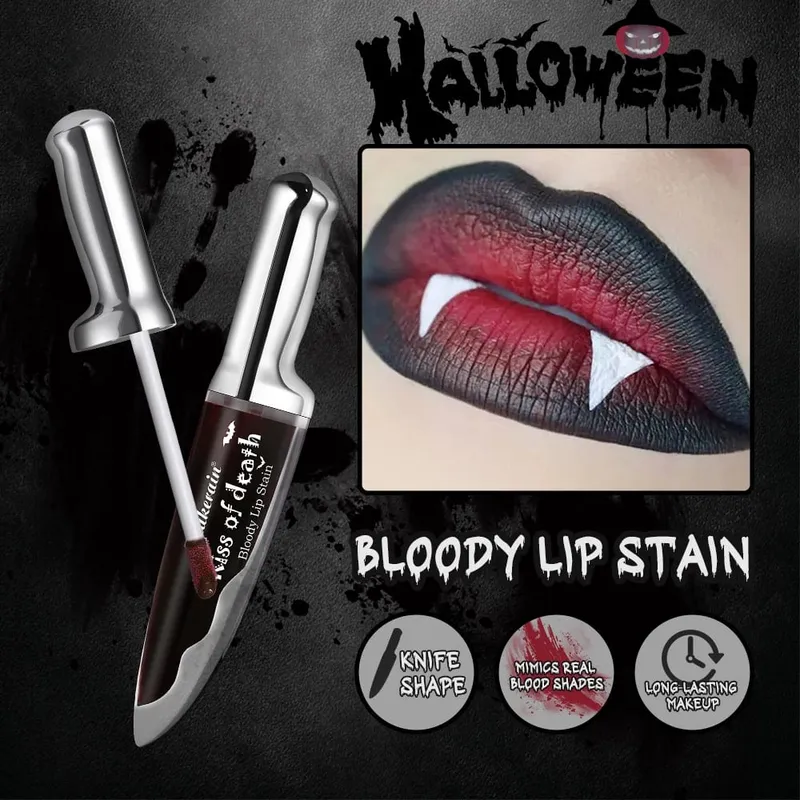 5 τμχ Goth Halloween Makeup Stick Foundation Stick Red Temporary Hair Spray Lip Stain Eyeshadow Stick Cosplay Party Makeup