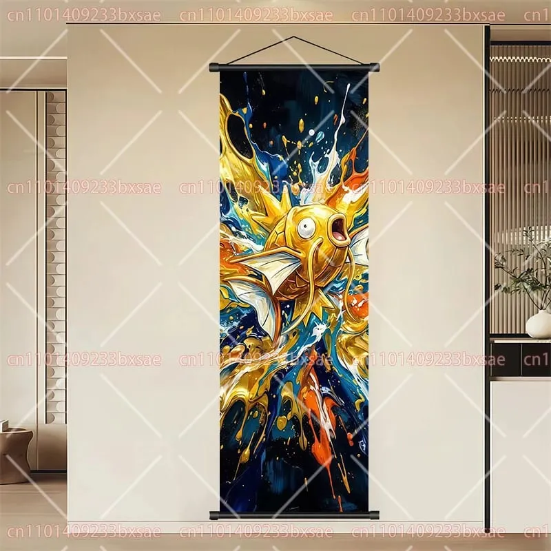 Pokémon Anime HD Scroll Painting Eevee Pikachu Suicune Charizard Mewtwo Διακόσμηση τοίχου με φόντο αφίσα Παιδικό δώρο — image 16