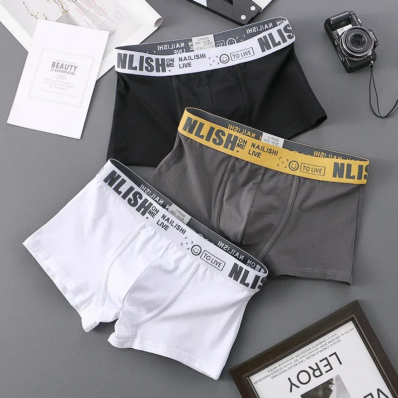 [Bloom the love] Marca Solid 1 pz/3 pz Boxer Uomo Intimo Cotone Boxershort Mens Boxer Uomo Cuecas Masculina Taglia M-3XL nl-112