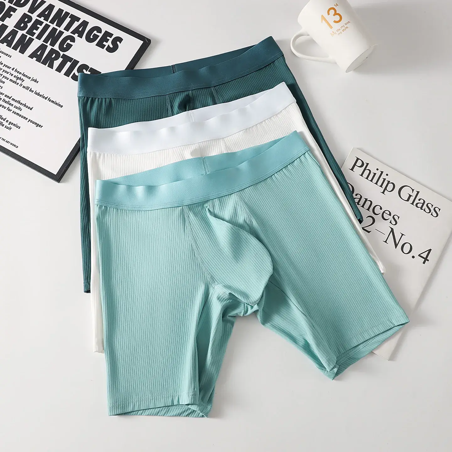 Mens Underwear Boxer Shorts Hombre Soft Nylon Panites Man Breathable U Convex Pouch Extended Underpant Male Trunks Cueca L-XXL — image 2