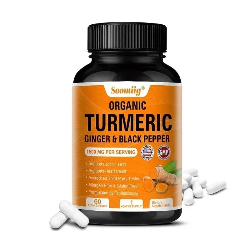 Turmeric Curcumin with Black Pepper Extract 1500mg Joint & Immune Health Support - High Absorption Turmeric Supplement NON-GMO — image 8