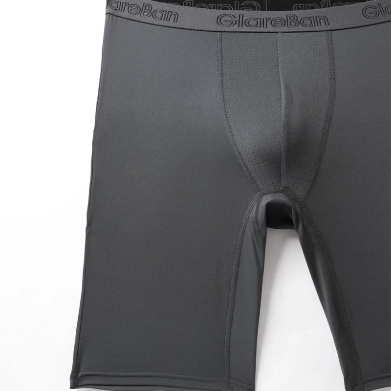4 Pieces Mixed Colors Quick-Dry Long Leg Boxer Briefs Underpants Underwear For Home And Sports Hight Quality Male Panties Pants — image 27
