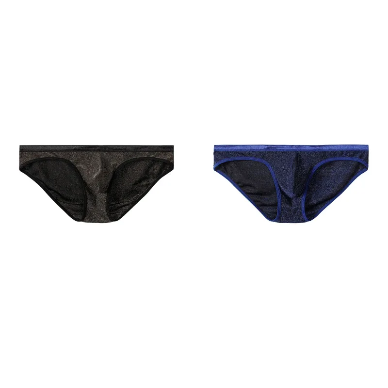 Men's Ice Silk Triangle Panties Sexy U-Shape Thin Briefs Breathable Mesh Low-Waist Underwear — image 17