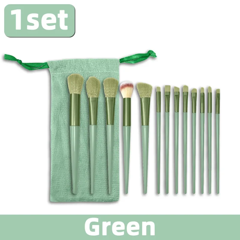 13 Pçs/set Pincéis de Maquiagem Conjunto de Fibra Sintética Macia Pincéis Cosméticos Para Rosto Olhos Fundação Blush Sombra Com Bolsa De Armazenamento