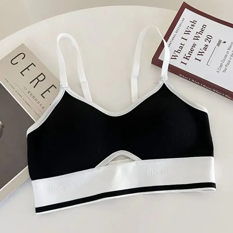 Εσώρουχα εσώρουχα Seamless Sports Bralette Teens Wireless Anti-Sagging Thin Cup Μικρή υποστήριξη στήθους Racerback Ελαφρύ σετ σουτιέν