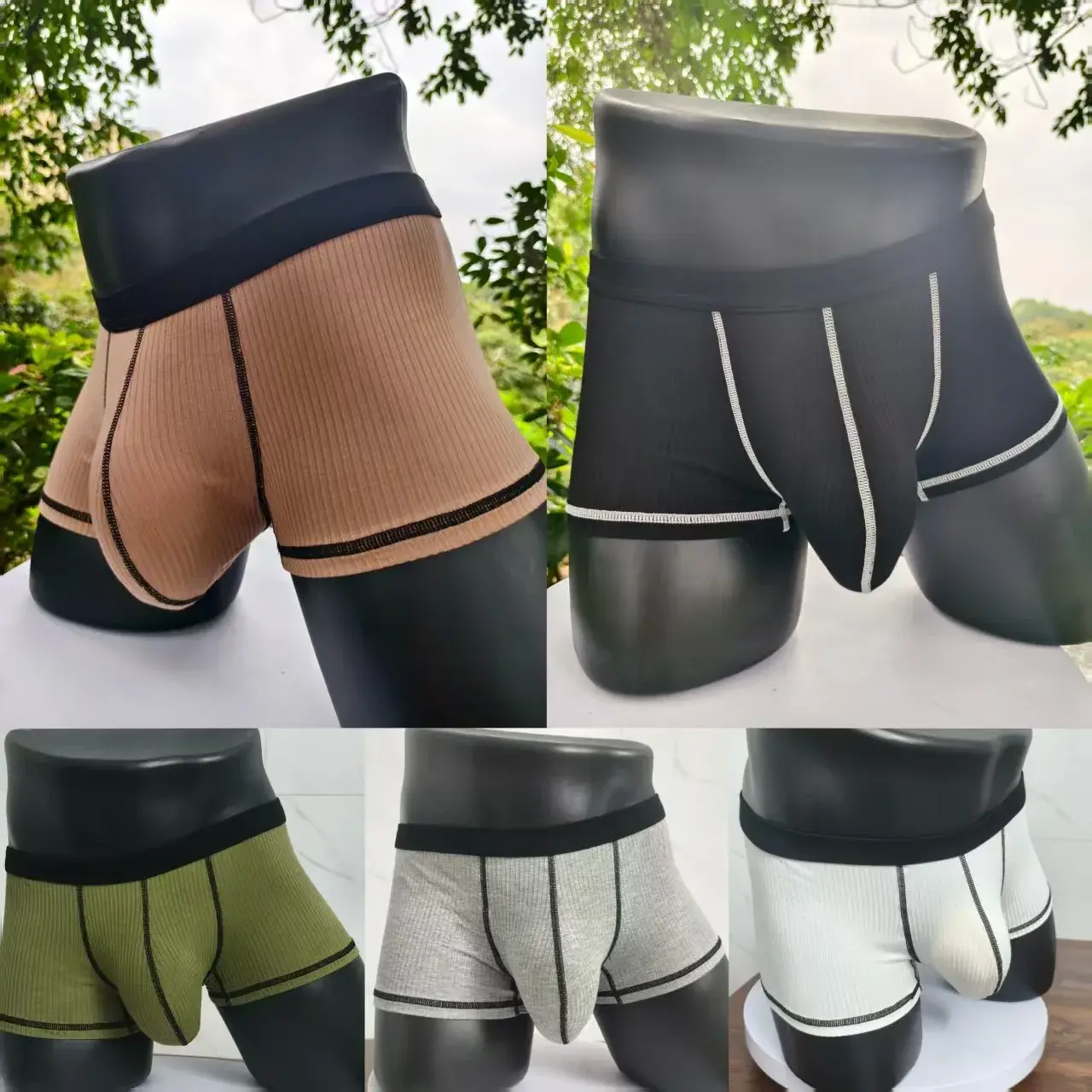 Mens High Elasticity Boxer Shorts Large Pockets Breathable Quick Dry Sports Gym Casual Fashionable Loose Fit Summer Shorts — image 2