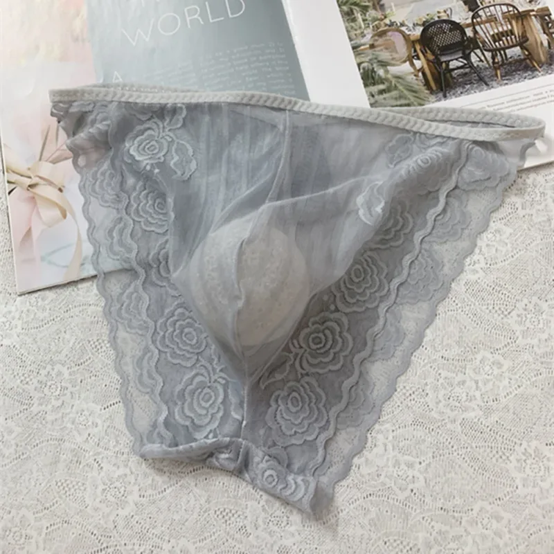 Men Seamless Lace Extreme Men's Panties Mesh Sheer Very Hot Lingerie Gay Sissy Bulge Pouch Bikini Briefs Underwear Underpants — image 13