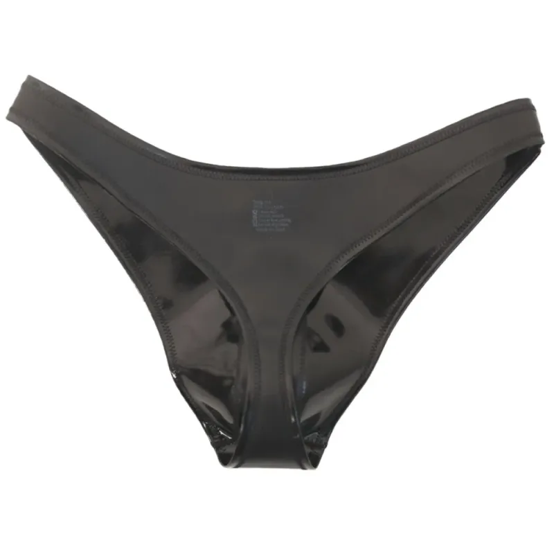 Sexy Men Double Sided PU Hot Short Shiny U Convex Briefs Sexy Lingerie G-string PVC Faux Latex Low Waist Bikini Gay Wear Plus — image 14