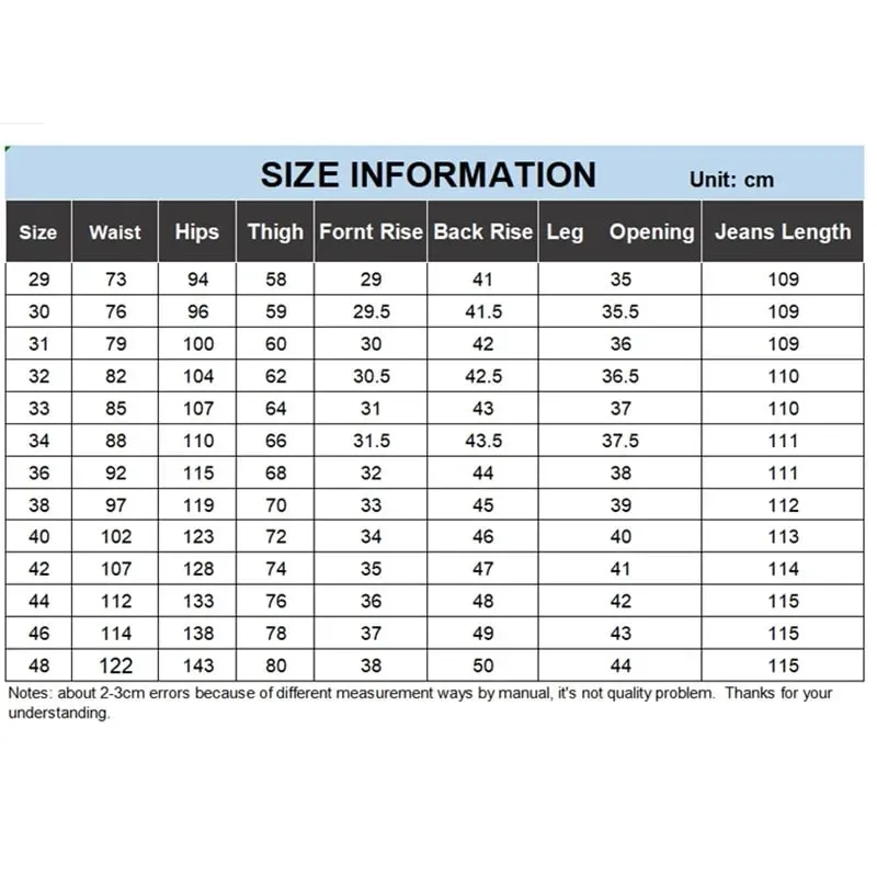 Ψηλός άνδρας Λευκό τζιν ίσιο Extra Long Boys Longthened Plus Size 42 44 46 48 Φαρδύ βαμβακερό τεντωμένο τζιν παντελόνι Ανδρικό παντελόνι — image 7