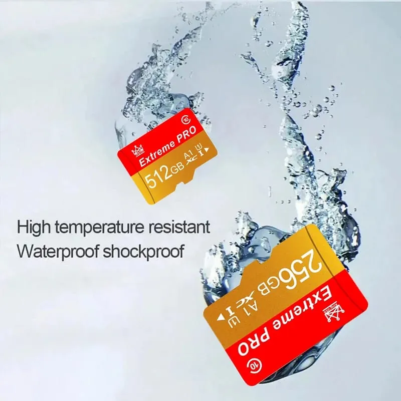 Gyors átvitel tartós memóriakártya és Micro SD kártya SD kártyák TF kártyák 32 GB / 64 GB / 256 GB / 512 GB CCTV biztonsági kamerákhoz