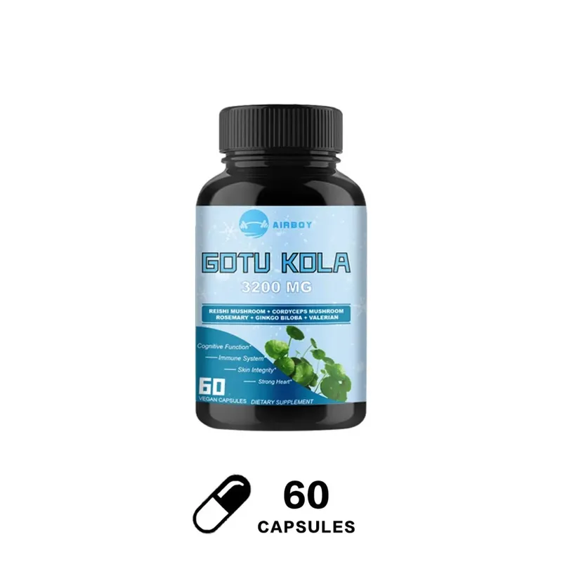 Gotu Kola Capsules - Brain Cognition Immune System Skin Energy & Circulation Supplement - Non-GMO & Gluten FreeSupplements
