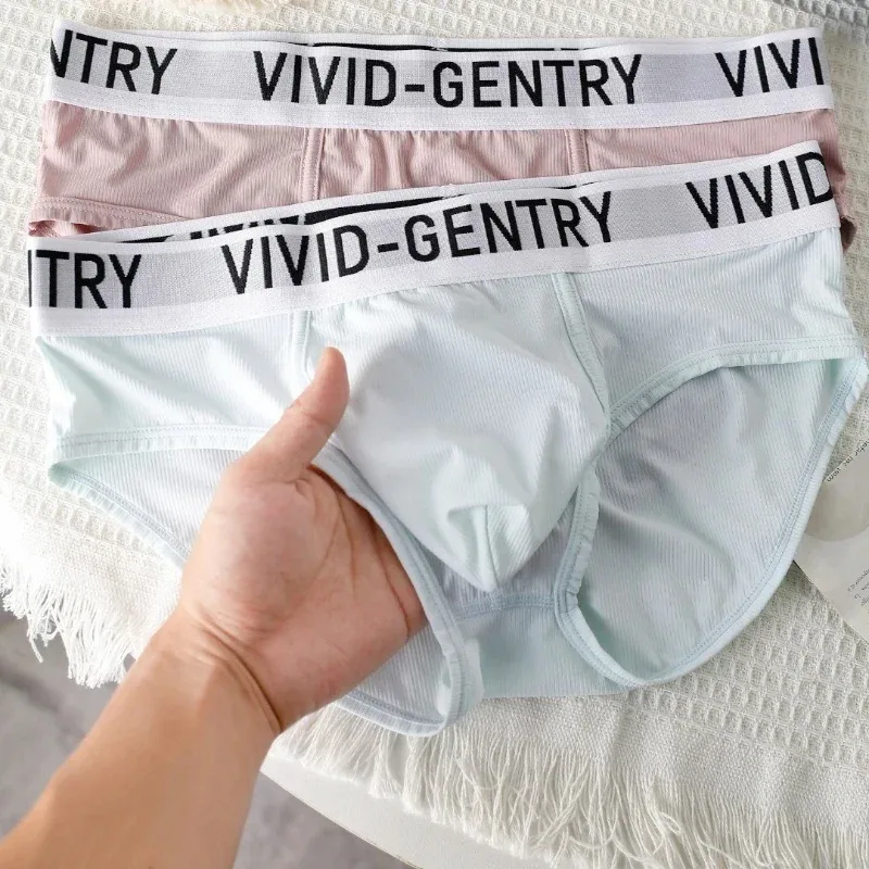 Men's Elastic Ice Silk Underwear Sexy Big U Convex Pouch Briefs Korean Youth Breathable Sports Panties Solid Mid Waist Underpant — image 16