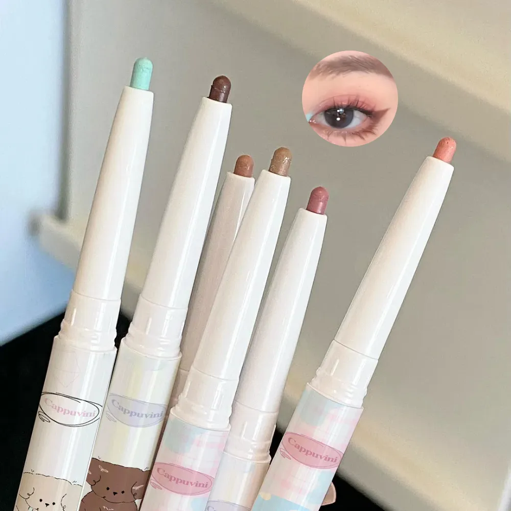 Pearlescent Grape Eyeliner Gel With Brush Blend Silky Smooth Tea Brown Pink Liing Silkworm Αδιάβροχο Eye Liner Μολύβι Μακιγιάζ — image 3