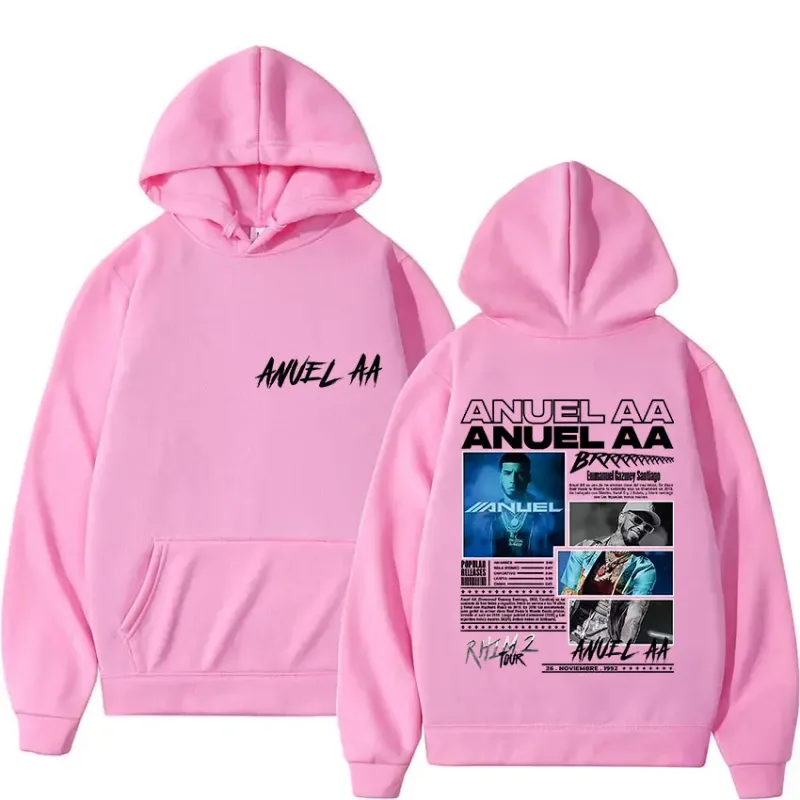 Rapper Anuel AA Rhlm 2 Album 2025 Merch Hoody Men's Clothing Rock Hip Hop Oversized Sweatshirts Winter Casual Long Sleeve Hoodie — image 11