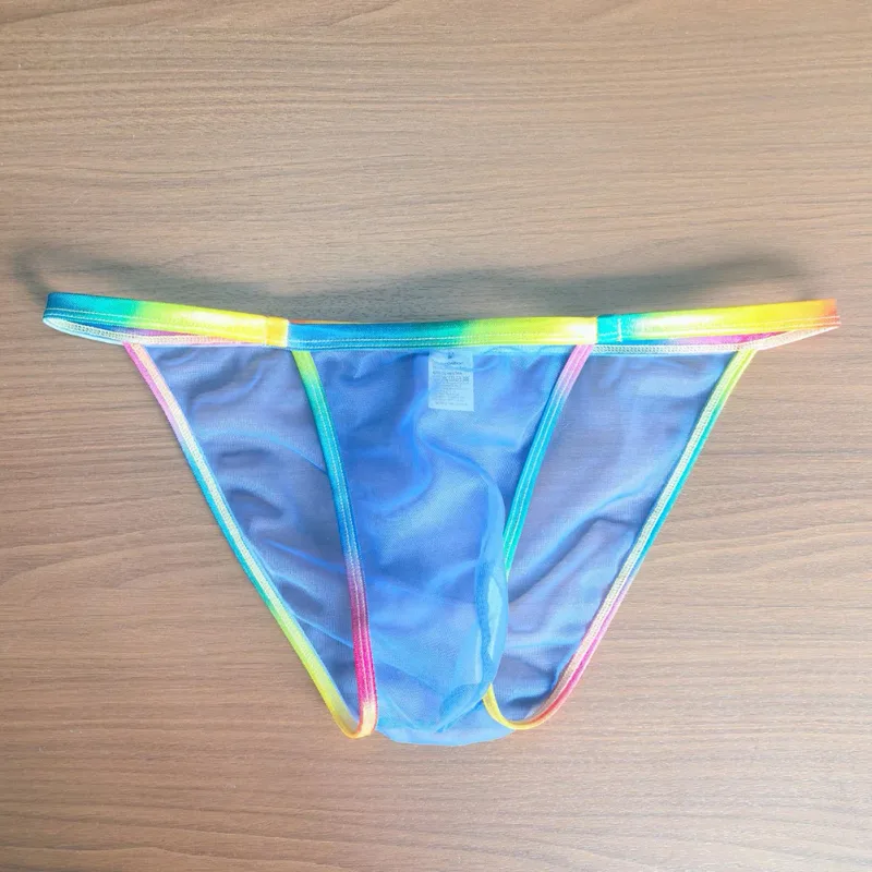1pc Men Sexy Sheer Briefs Ultra Thin See Through Underwear Low Rise U Convex Pouch Mesh Breathable Panties Clubwear — image 17
