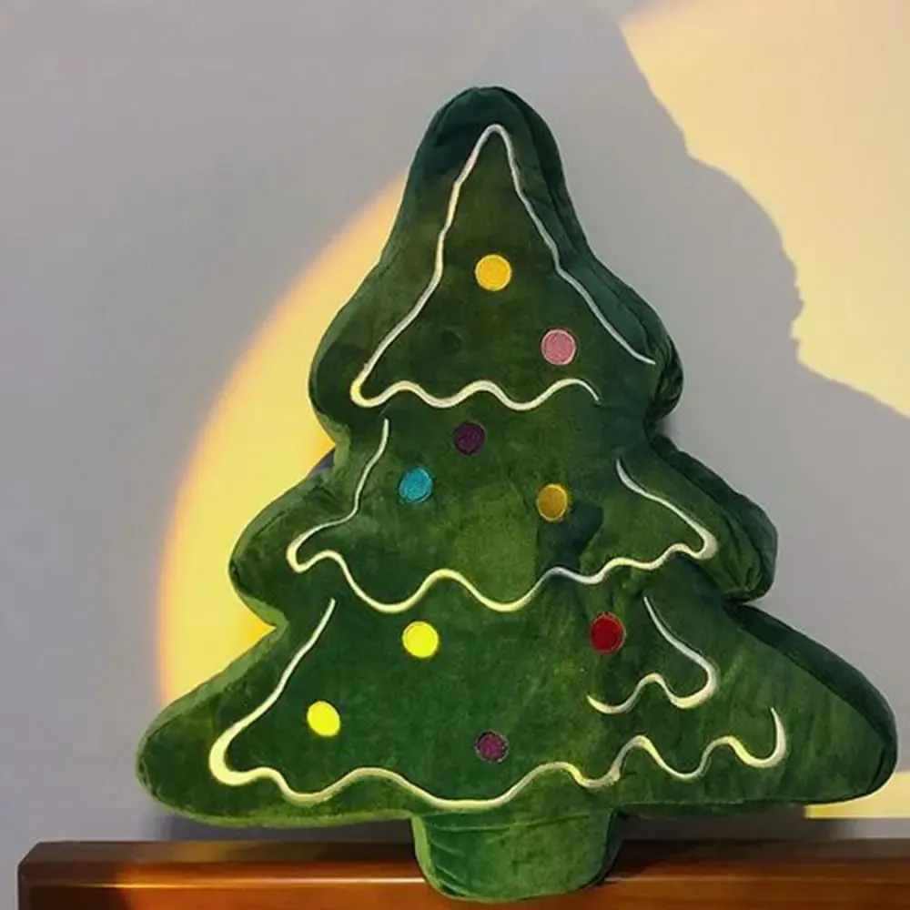 Soft Christmas Tree Sofa Cushion Comfortable Skin-friendly Christmas Day Decorative Pillow 3D Shaped Ornaments