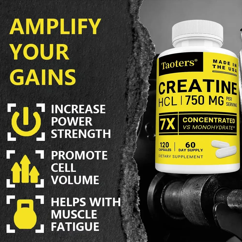 HCL Creatine Supplement Enhances Focus Strength and Endurance Suitable for Both Men and Women Gluten-free Non-GMO — image 4