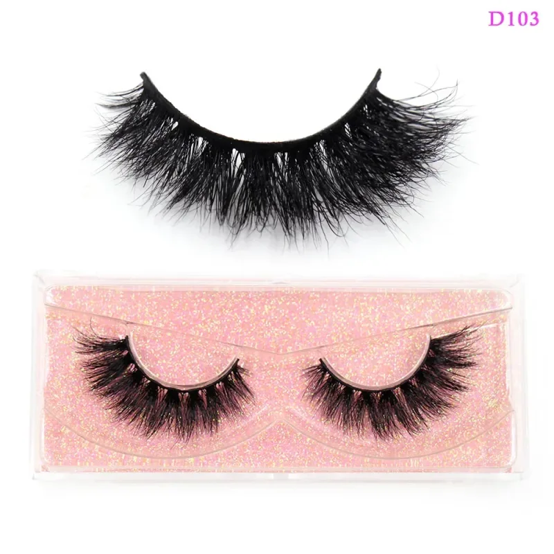 3D Mink Lashes Μαλακές τρίχες Ψεύτικες βλεφαρίδες Αφράτος όγκος Wispy Fake Lashes Extension Μακιγιάζ — image 9