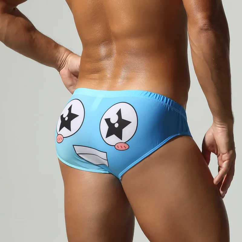 Men's Low Waist Briefs Breathable Gradual Cartoon Print Underwear Sexy Triangle Pants for Men — image 12
