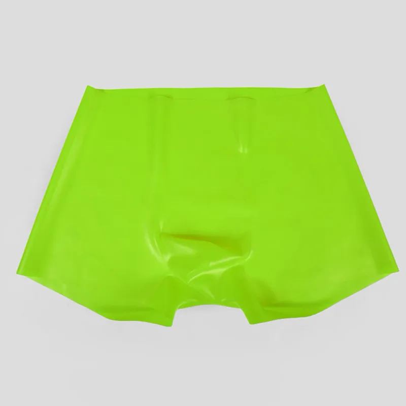Mens Latex Boxer Briefs Underpants See-Through Rubber Safety Panties Low Waist Seamless Underwear for Sensory Appeal