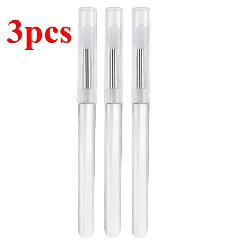 3/5/10 pçs escova de batom de silicone macio aplicador de batom portátil alça clara limpa microbrush lipgloss ferramenta de beleza