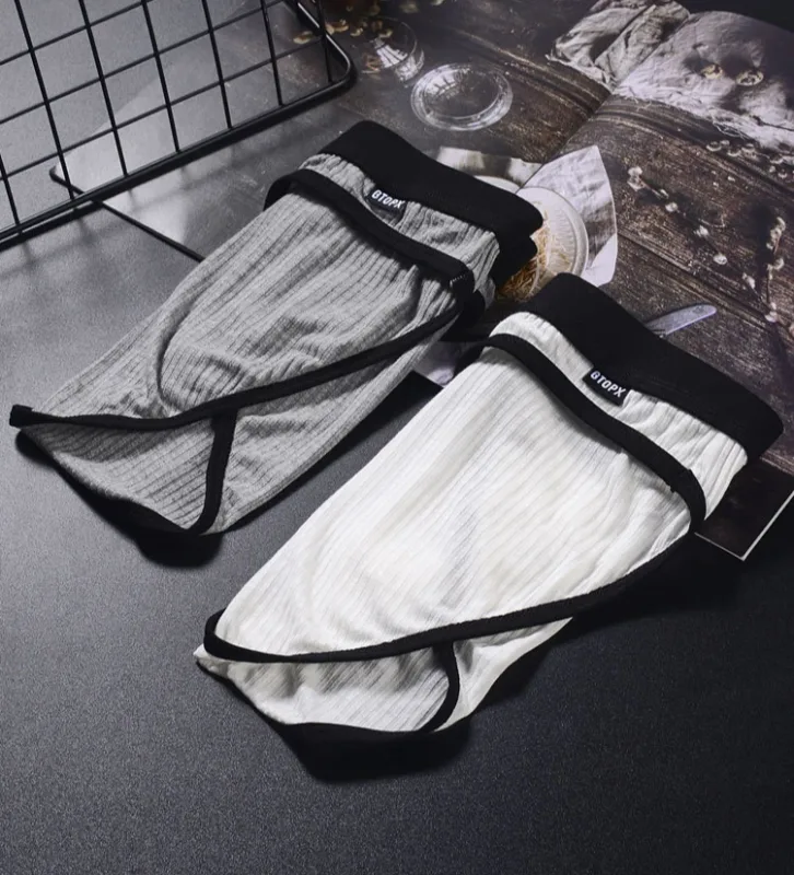Men's Underwear U-Convex Pouch Briefs Breathable Soft Elastic Low Rise Panties For Men Daily Lingerie 2-Pack