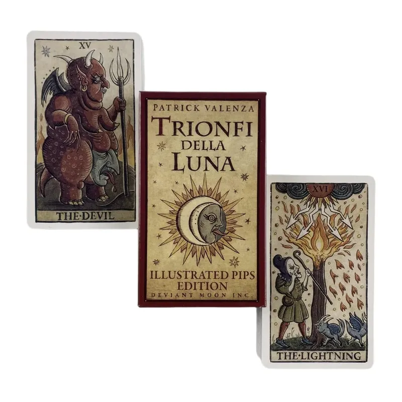 1 τμχ Trionfi Della Luna Κάρτες Ταρώ Μαντικές κάρτες Oracle Divination Edition Creativity ILLUSTRATED Moon επιτραπέζιες κάρτες