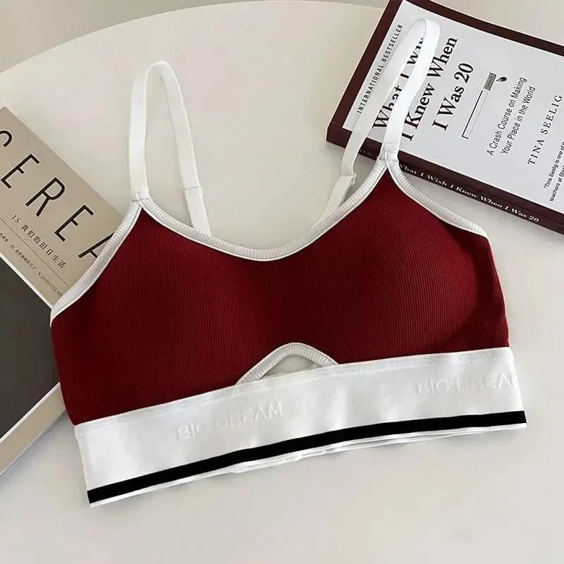 Εσώρουχα εσώρουχα Seamless Sports Bralette Teens Wireless Anti-Sagging Thin Cup Μικρή υποστήριξη στήθους Racerback Ελαφρύ σετ σουτιέν — image 9
