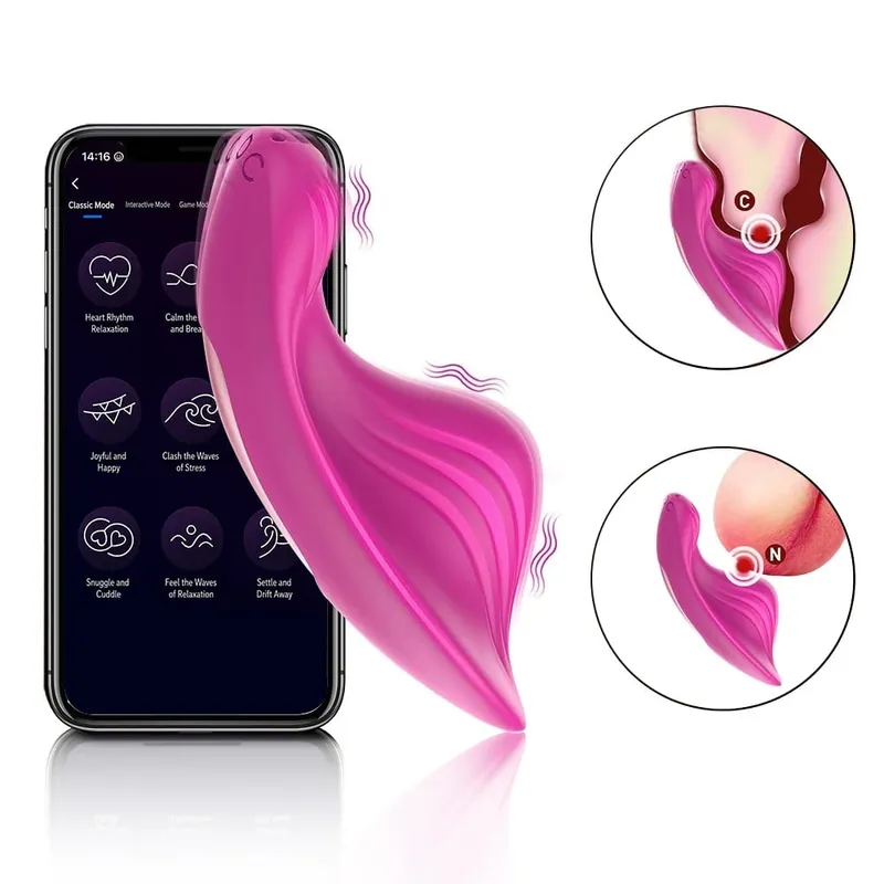 אפליקציה אלחוטית ויברטור לנשים ללבוש G Spot Clitoris Stimulator Bluetooth בקרת נרתיק לעיסוי אוננות צעצועי מין לנשים — image 8