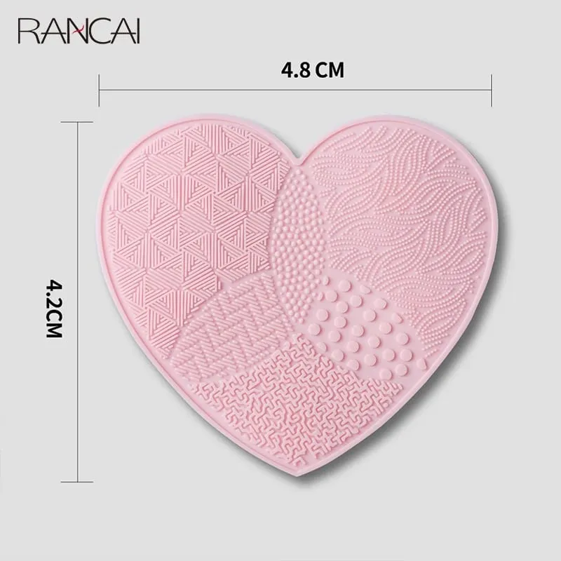 Scrubbing Pad Μακιγιάζ Βούρτσες Καθαρισμού Σιλικόνης με Βεντούζα Love Cleaner Washing Cosmetic Brush Beauty Supplies Tool — image 5