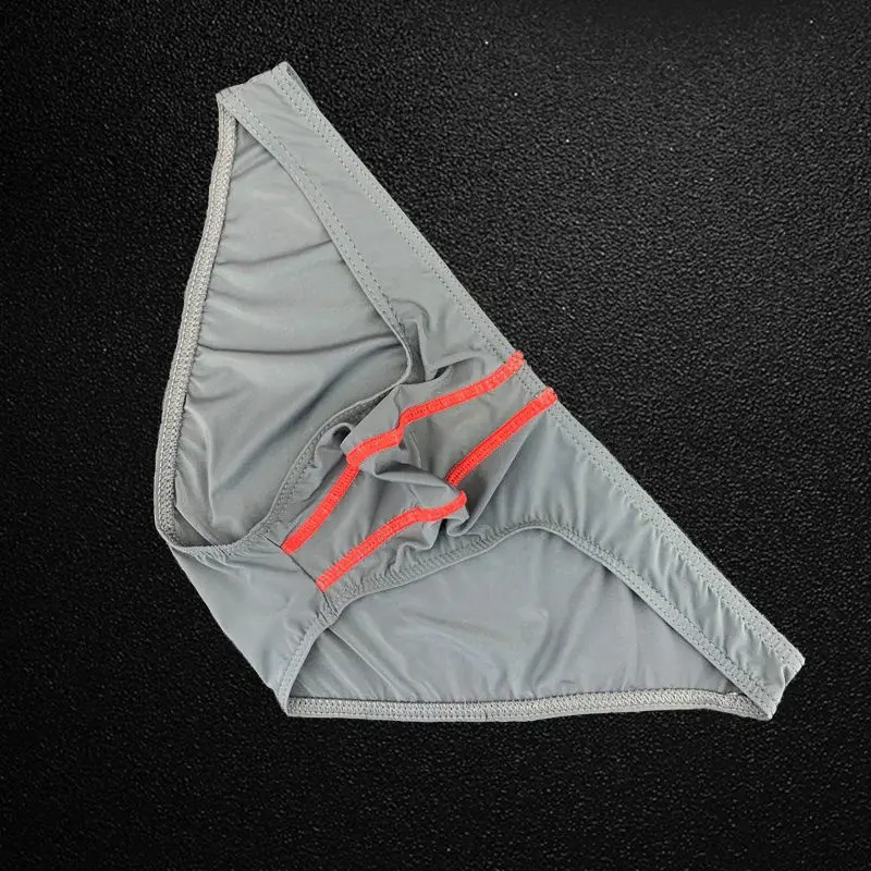 กางเกงในบุรุษผ้าไหมน้ำแข็ง Ultra บางชุดชั้นในเซ็กซี่ U Bulge POUCH กางเกงชาย Elastic Comfort Quick Drying กางเกงยีนส์กางเกง — image 1