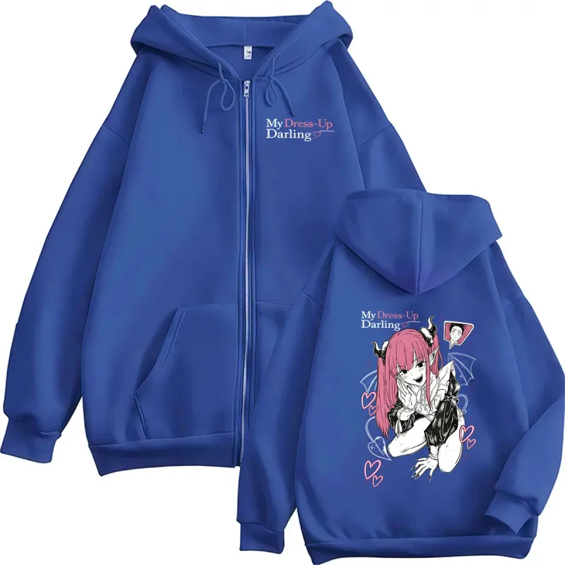 Anime Marin Kitagawa My Dress Up Darling Zipper Hoodie Men Women Kawaii Clothing Pullover Sweatshirt Long Sleeve Jacket Hoodies — image 6