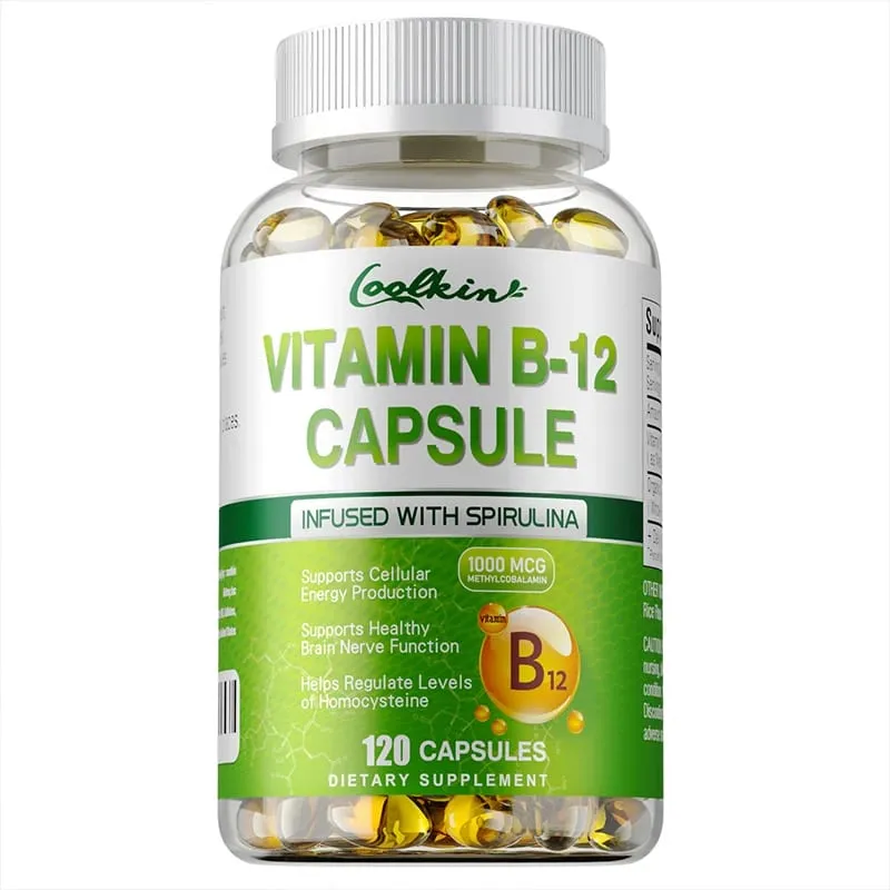 Vitamin B12 Capsules - Methylcobalamin Supplement for Mind Energy Brain Mood Heart Support