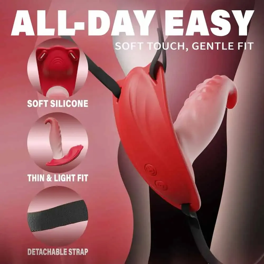 Wearable Vibrator Mini Clit Panty Butterfly Vibrator με τηλεχειριστήριο κραδασμών Διακριτικό τριαντάφυλλο σεξ Παιχνίδι Γυναικείο Ζευγάρι — image 4
