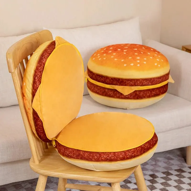 Νέο Creative Burger Λούτρινο Παιχνίδι Μαλακό Μαξιλάρι Μαξιλάρι Μαξιλάρι Χάμπουργκερ Καρέκλα Μαξιλάρι για αγόρια κορίτσια Παιδιά Δώρο γενεθλίων