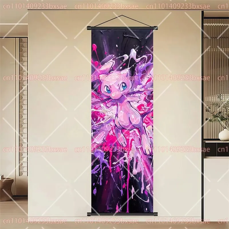 Pokémon Anime HD Scroll Painting Eevee Pikachu Suicune Charizard Mewtwo Διακόσμηση τοίχου με φόντο αφίσα Παιδικό δώρο — image 28