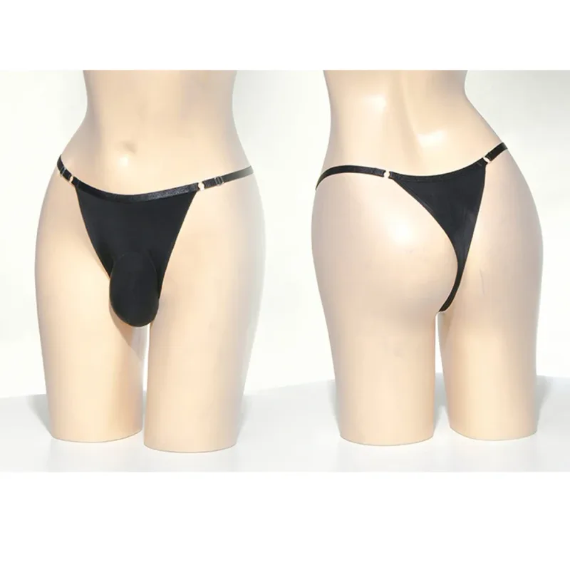 Uomo senza cuciture ultrasottile olio velato trasparente collant elasticizzato mutandine pantaloncini intimo perizoma vita bassa seta perizoma da uomo — image 14