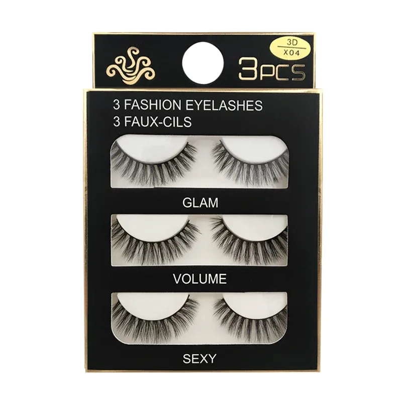 Faux Cils 3 זוגות ריסים מלאכותיים טבעיים ארוכים 3D מינק ריסי מינק רכים רכים מלוכלכים בעבודת יד ריסים מזויפים כלי איפור עיניים Maquiagem — image 17