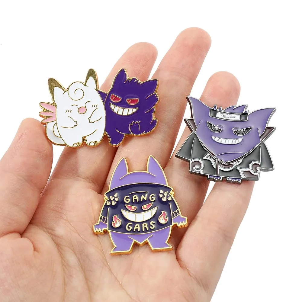 סיכות קריקטורה Gengar אנימה אמייל סיכות דש עבור אביזרי תרמיל אוסף אוסף סיכות תכשיטים — image 5