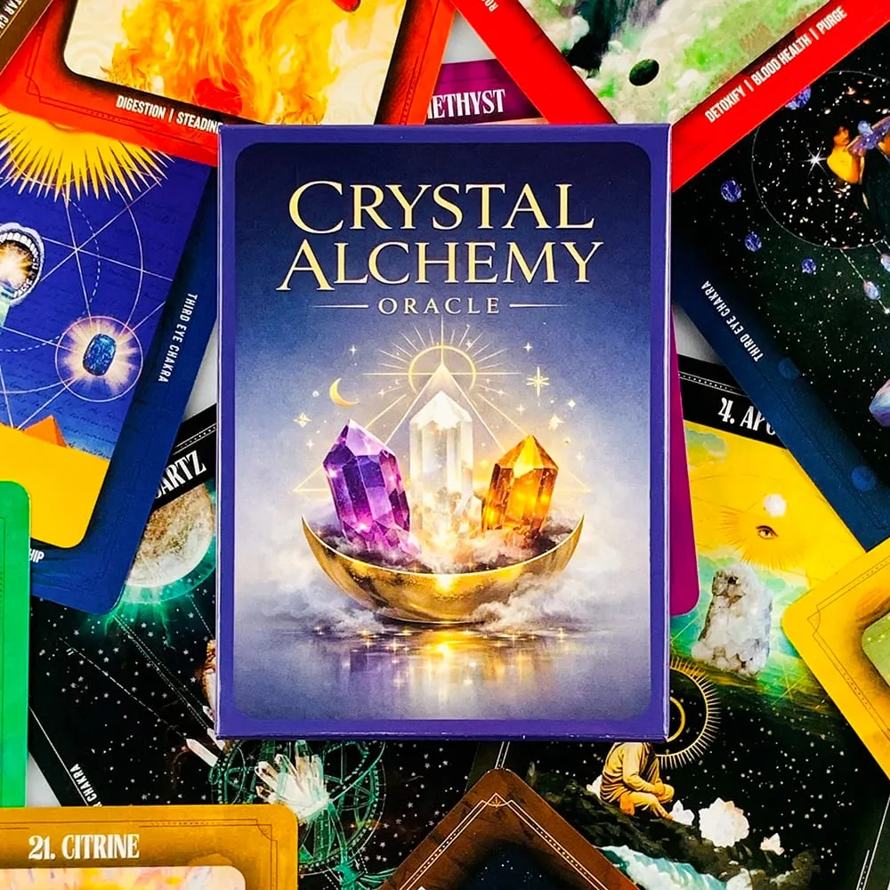 New Crystal Alchemy Oracle Cards 36 Deck 10,2*7,4cm Αγγλική έκδοση Fate Divination Επιτραπέζιο παιχνίδι Διαλογισμός & Παιχνίδια πάρτι — image 3