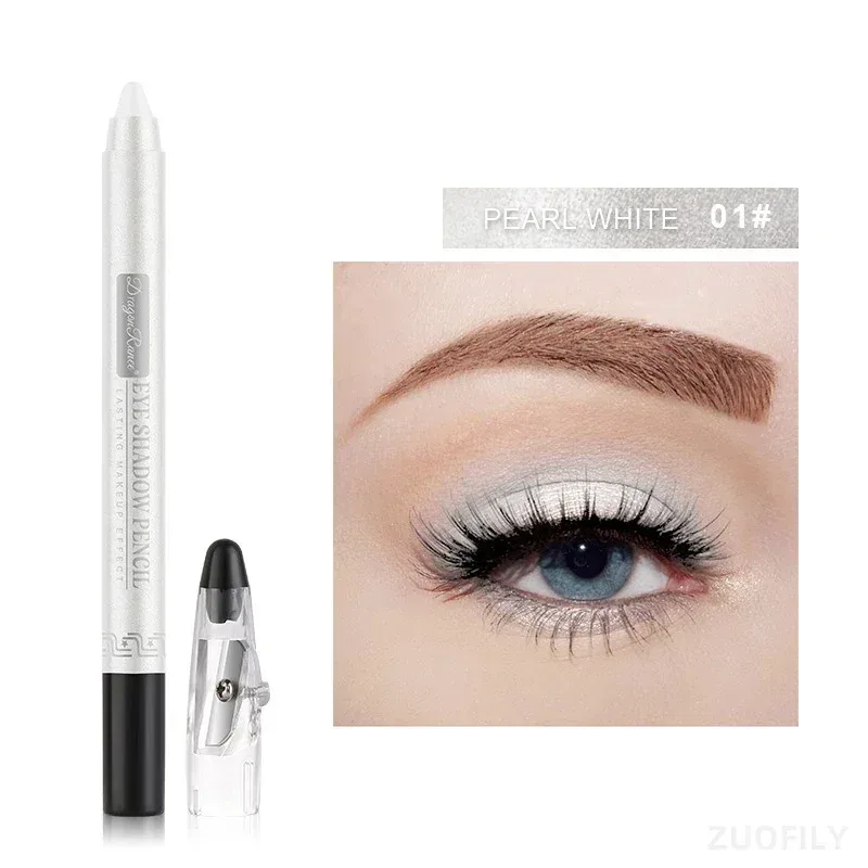 12Colors Glitter Eyeshadow Pen μακράς διαρκείας Matte Eye Shadow Palette Shiny highlighter Silver Purple Eyeliner Pencil Cosmetics