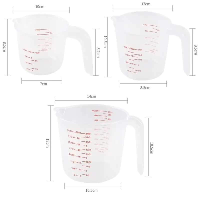 250/500/1000ML Κύπελλο Easuring Μεζούρα και κουτάλια Πλαστική κανάτα Ψηφιακή ζυγαριά κουζίνας Εργαλεία ψησίματος Αξεσουάρ χρονοδιακόπτη — image 3