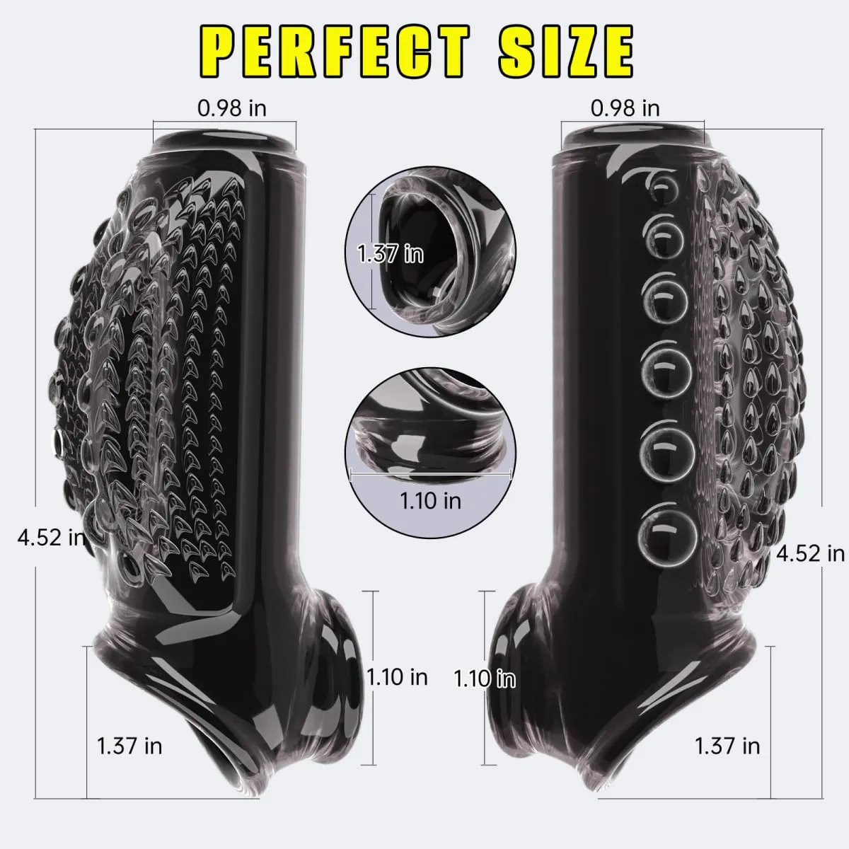 Silicone Penis Cock Rings Reusable Men Penis Sleeve Delay Ejaculation Penis Magnify Condoms Dick Sleeve Enlargement Sex Toys 18+ — image 5