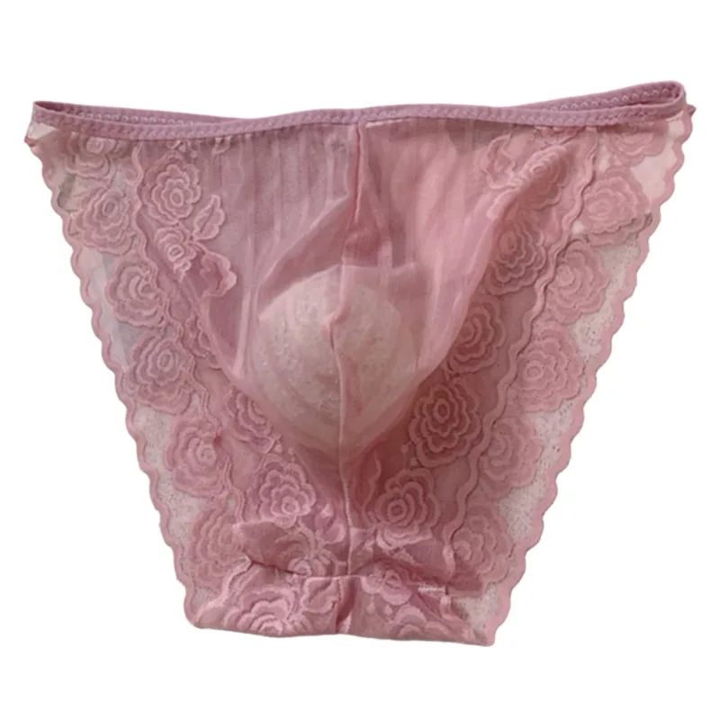 Men Seamless Lace Extreme Men's Panties Mesh Sheer Very Hot Lingerie Gay Sissy Bulge Pouch Bikini Briefs Underwear Underpants — image 3