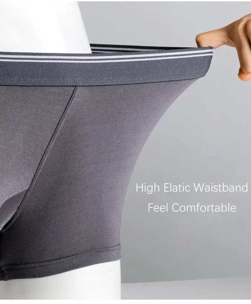 Plus Size Men's Sexy Separate Penis Pocket Boxer Shorts Breathable Men Underwear Panties Modal Mens Elephant Nose Underpants — image 9