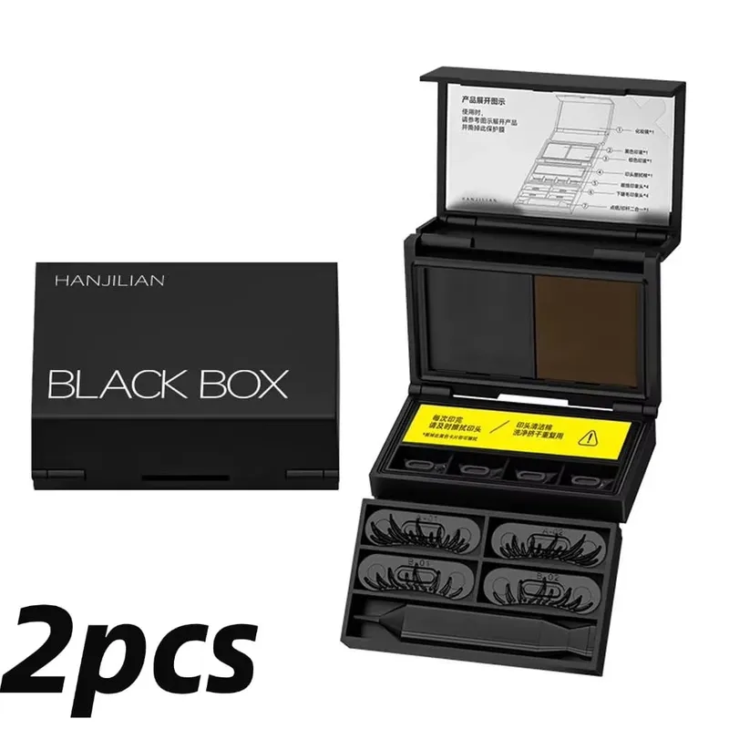 Κιτ eyeliner 3 σε 1 Lower Eyelash Stamp Αδιάβροχο κιβώτιο γρήγορης εφαρμογής Φορητό σετ εργαλείων μακιγιάζ ματιών — image 8