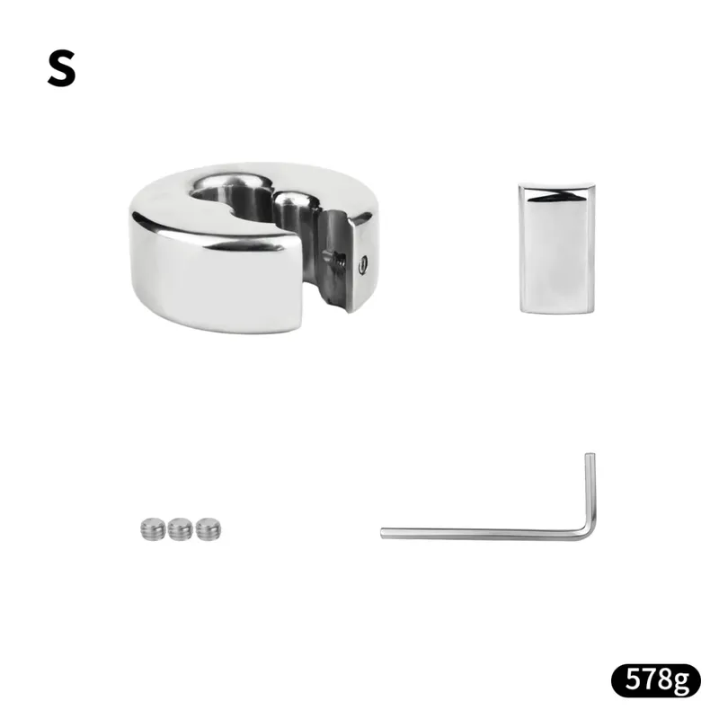 Screw Lock Metal Scrotum Pendant Ball Stretcher Testis Weight Cock Ring Penis Restraint Stainless Steel Sex Toys for Men 18 — image 9