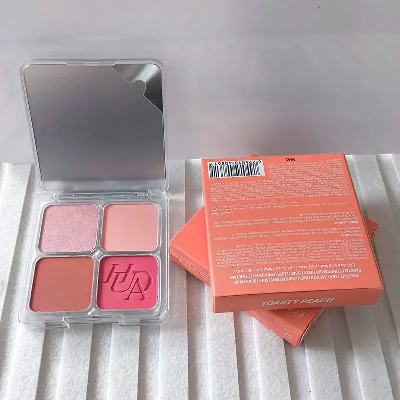 Το δημοφιλές Lip Gloss είναι λείο και εύκολο στην εφαρμογή Ματ αντικολλητικό Cup Powder Is fine and μακράς διαρκείας Μακιγιάζ 4 Color Blusher — image 19