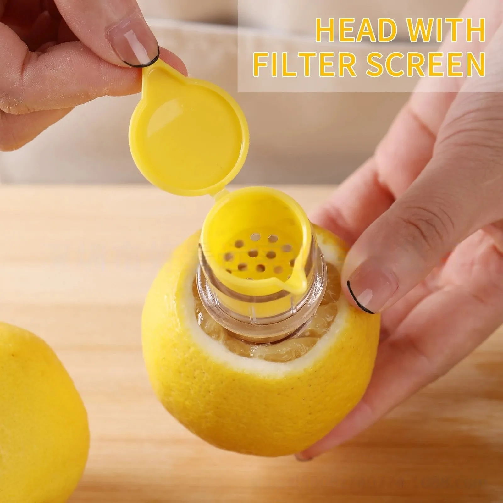 Εγχειρίδιο New Screw Top Lemon Juicer Mini Manual Lemon Squeezer Portable Lemon Juicer With Lid Squeeze Lime for Cocktails Πλαστικό Εγχειρίδιο — image 8